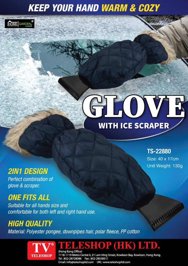 Glove With Ice Scraper