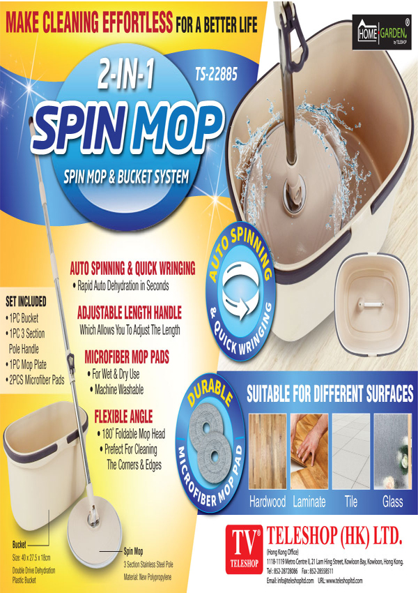 2 in 1 Spin Mop